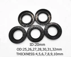 5/10 Pcs NBR Nitrile Rubber TC Double Lip Oil Seal 20x25x5/7/8 20x26x4/5 20x27x5 20x28x4/5/6/7/8 20x30x5/6/7/8/9/10 20x31x6mm