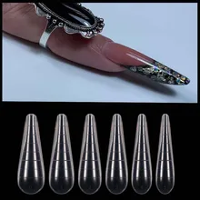 Molde de construcción rápida para uñas postizas, herramienta de manicura transparente reutilizable de doble forma para extensión de Gel Nail Art