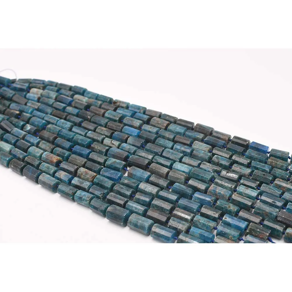 

10x12mm AA Natural Smooth Apatite irregular cylindrical Stone Beads For DIY necklace bracelet jewelry make 15 "free delivery