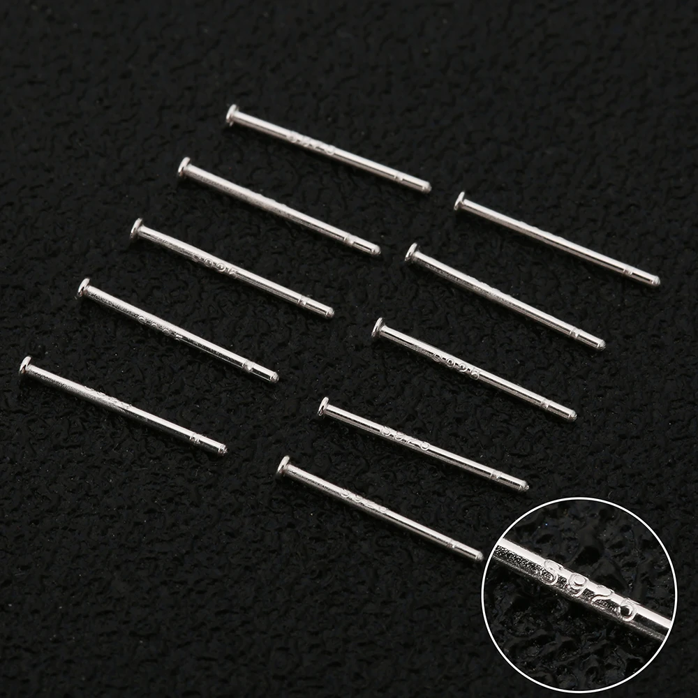 100 개/몫 Carven 925 은 12 미리메터 길이 빈 Earring 핀 Needle 와 1.5 미리메터 Flat Head 대 한 DIY Earring 보석 만들기 find