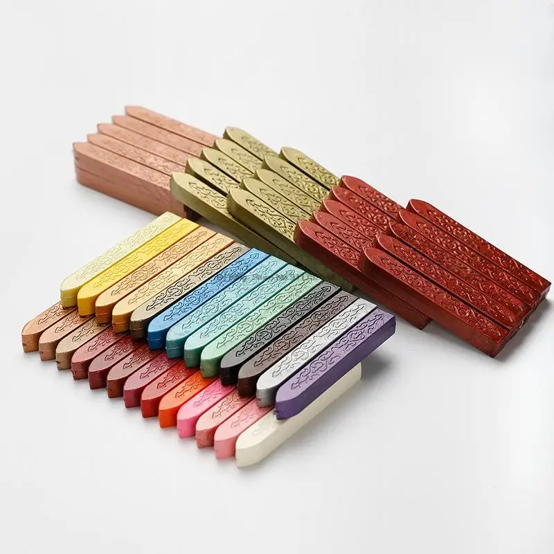 24 Colors Flower Seal Wax DIY Card Invitations Envelope Retro Wax Seal Stamp Wax Seal Magic Arrow Pattern Wax Stick With Wick