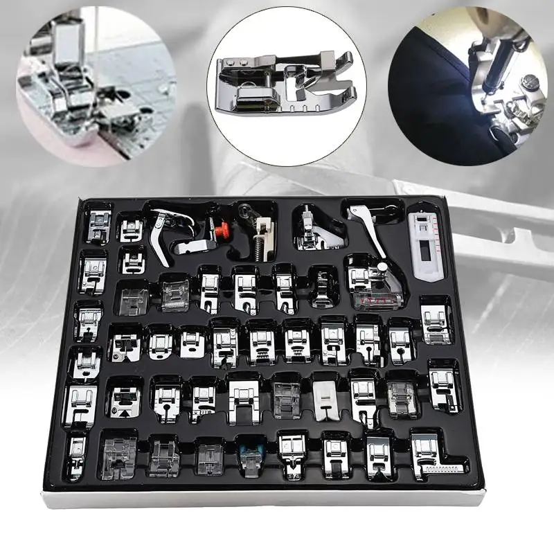 

48pcs Mini Sewing Machine Presser Foot Feet For Brother Singer Janome Presser Feet Braiding Blind Stitch Darning