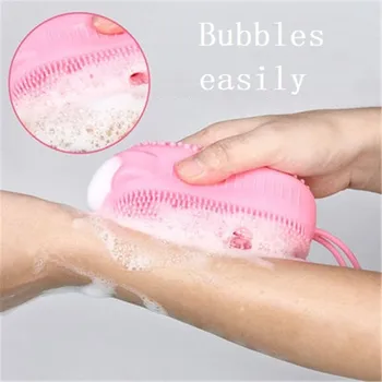 

Silicone Bath Wipe Built-in Mite Removal Soap Baby Massage Exfoliating Bath Brush Automatically Bubble Bathroom Bathing Artifact