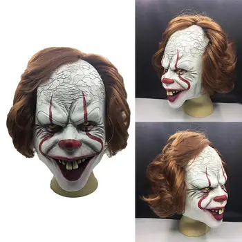 

Halloween Horror Clown Joker Mask Latex Full Face Adult Mask Home Masquerade Party Dress Up Cosplay Costume Props