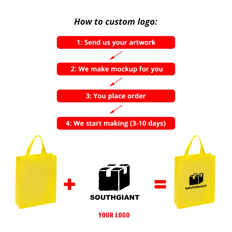LOGO PRINTING 2 Обуви с принтом логотипа для одежды сумки для продуктов 35H* 45W* 12G CM многоразовые рекламные нетканые сумки для покупок - Цвет: LOGO PRINTING 2