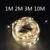 1m/2m/3m/10m Медный Провод Батарейный Отсек Гирлянда LED Свадебное Украшение для Украшения Дома Фея для Украшения Партии Струнный Свет