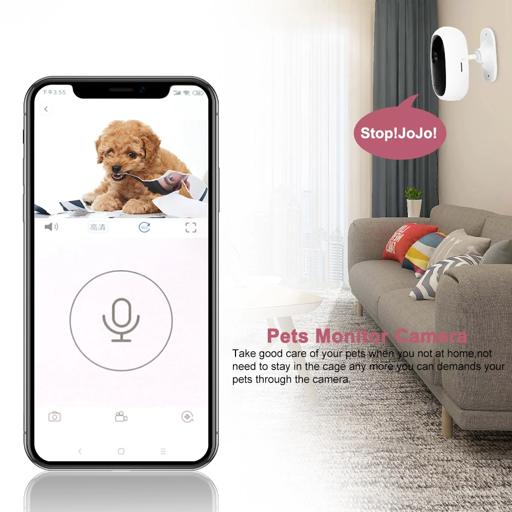 Детская камера 720P Мини-радионяня IP камера беспроводная Wi-Fi камера ...