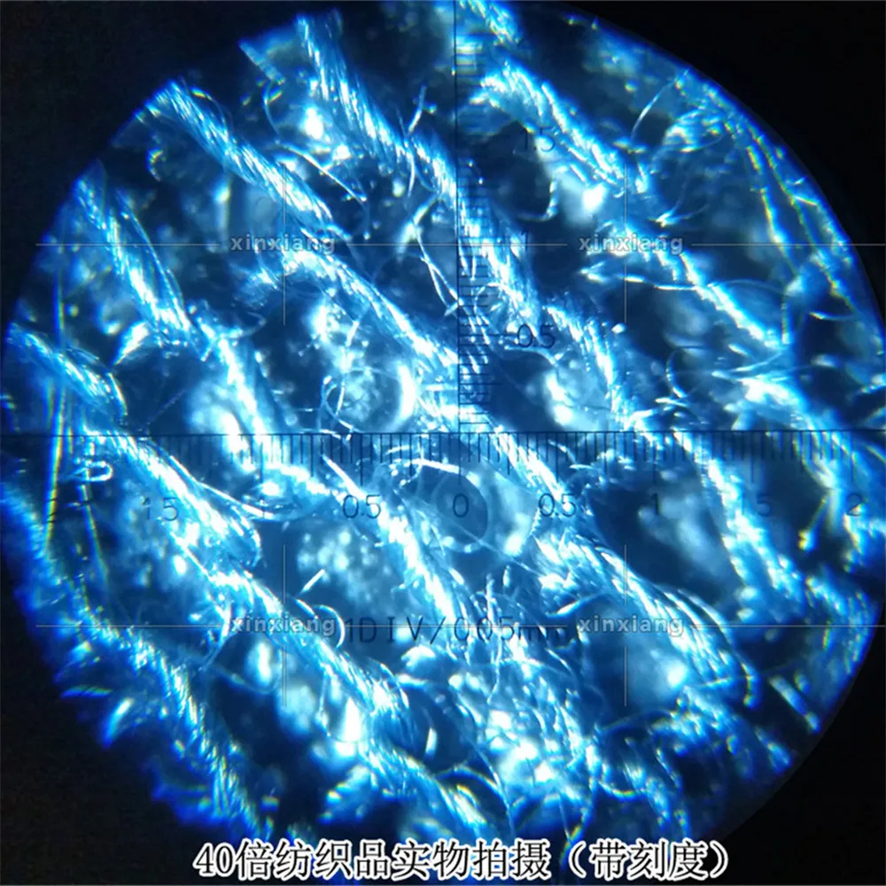 40X LED Portable Scale Microscope Double Tube Coordinate Optical Lenses Magnifier Repair Magnifying Glass Loupe Textile Stamp