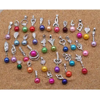 

10/20/30pcs/Lot Bulk Silver Pendant Mounting DIY Pearl Necklace Pendant PN1003