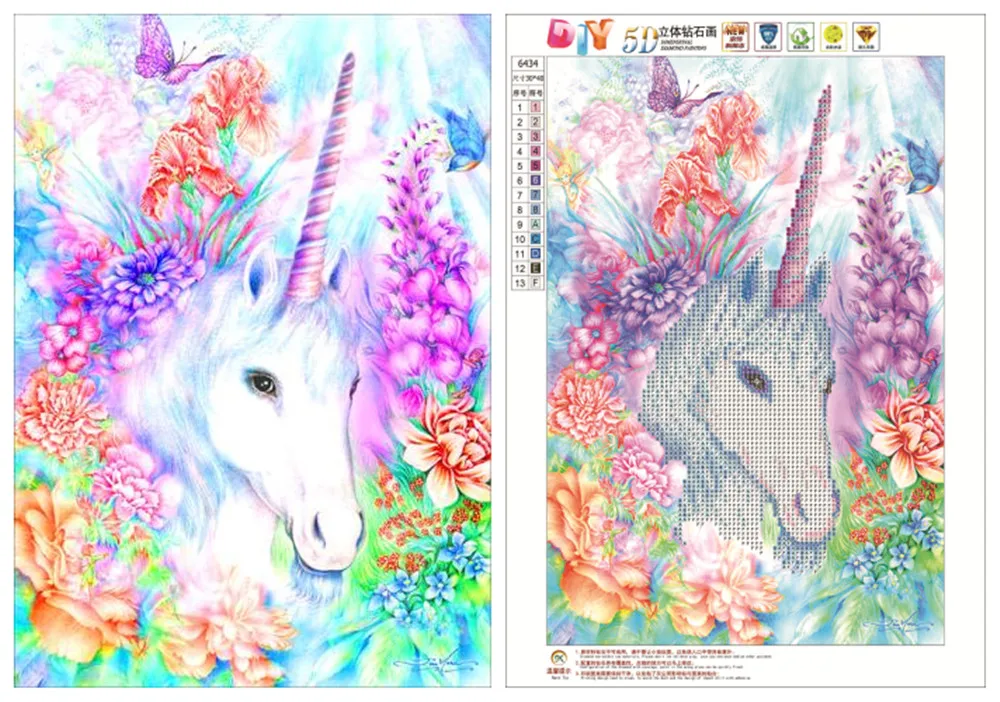 5D DIY Diamond Painting character Animal landscape Cross Ctitch Kit Wall Sticker Diamond Painting Embroidery Home decoration