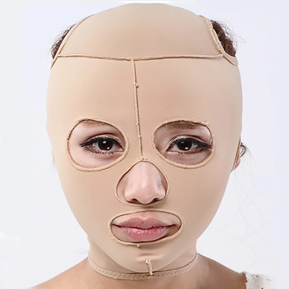 Chin Bandage Face Mask Elastic Full Cover Shaper Tools Soft Thin Slimming Health Care Home Lifting Facial Massage