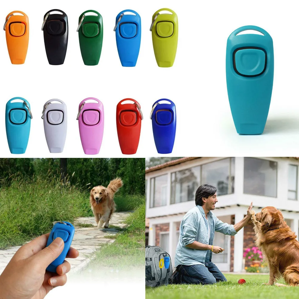 Clicker Aid-Guide Pet-Dog-Trainer Whistle Pet-Supplies Dog-Products Hot with Key-Ring
