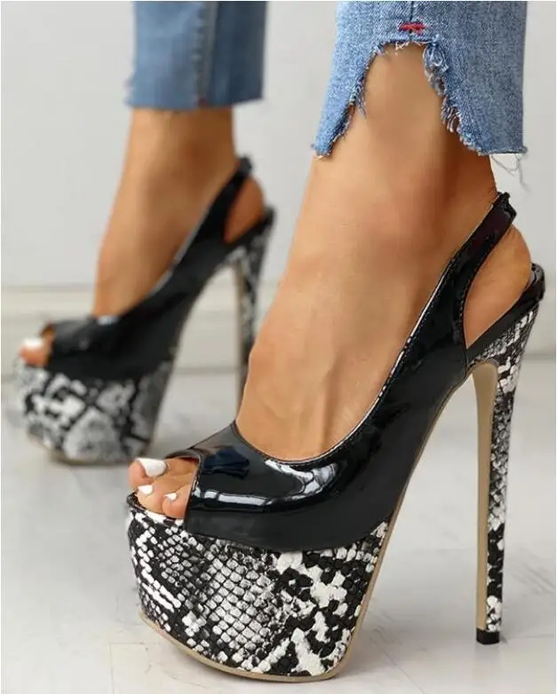 

2020 NEW 16CM Platform High Heels Sandals Summer Sexy Ankle Strap Open Toe Gladiator Party Dress Women Shoes Zapatos De Mujer