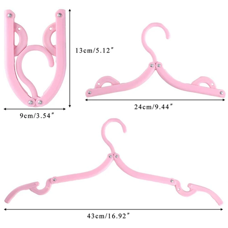 10 шт. вешалки для одежды для путешествий Волшебные портативные Гламурные пластиковые складные вешалки для пальто с противоскользящими канавками для кемпинга на открытом воздухе Hik