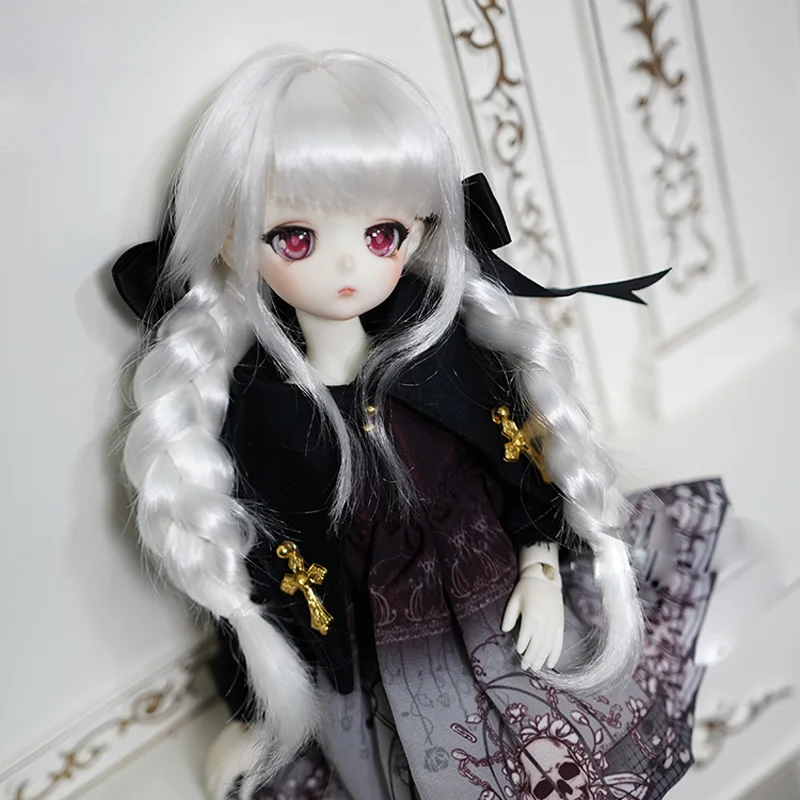

Top Quality 1/3 1/4 1/6 Bjd Wig High Temperature Lovely With Braid Bjd Wig SD DD MDD For BJD Doll Wig