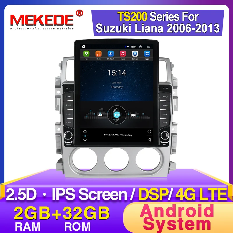 Автомобильная Мультимедийная система Android 4G LTE для Suzuki LIANA 2006 -2013 2.5D сенсорный