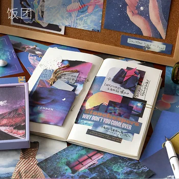 

40Pcs/pack Post Youth CD Cover Series Stationery Material Paper Stickers Set Decor Adhesive Sticker Diary Scrapbooking Supplies