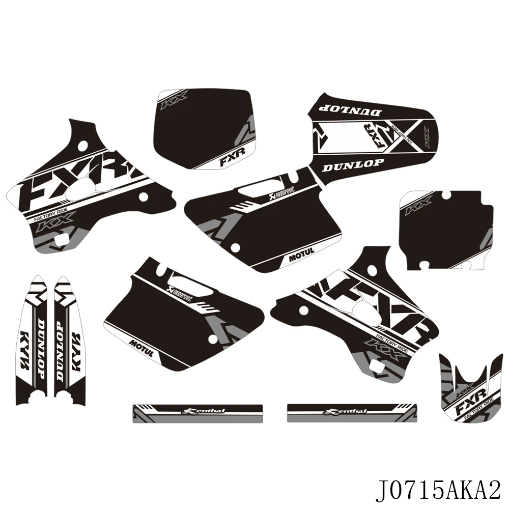 Полная графика наклейки мотоцикл фон на заказ для KAWASAKI KX125 KX250 KX 125 250 1994 1995 1996 1997 1998