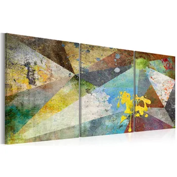 

Through The Prism of Colors Abstract Painting Wall Art Minimalist Modern Home Decorative Picture Framed Ready To Hang 3 Pieces