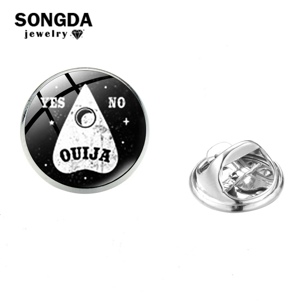 Круглая булавка на лацкан SONGDA Yes No Ouija в готическом стиле с изображением мистера
