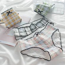 

New Women's Cotton Underwear Sexy Lace Panties Girl Lovely Lattice Comfort Briefs Mid Waist Seamless Underpants Female Lingerie