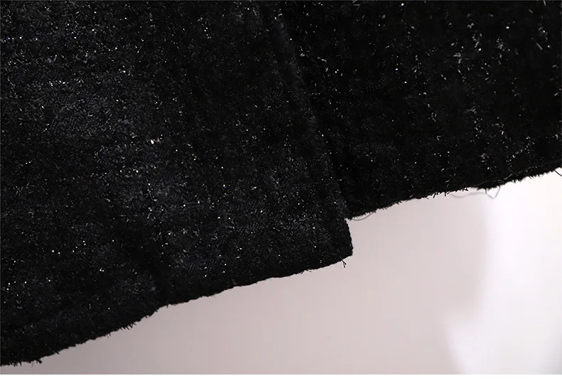 120~ 160 см) Элегантное Черное клетчатое плотное твидовое длинное пальто размера плюс женское Шерстяное Пальто с длинным рукавом и отложным воротником с поясом B767