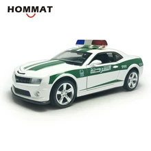Hommate 1:32 Масштаб Chevrolet Camaro Дубай полиция 999 Игрушечная машина из сплава модели литья под давлением металлические модели автомобилей игрушки для детей