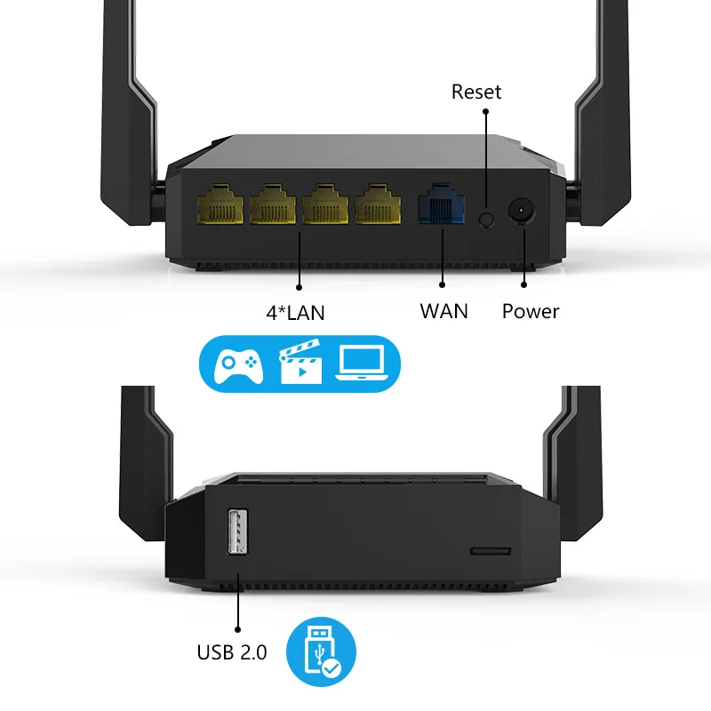 Жена маршрутизатор MT7620N план 5-портовый маршрутизатор 10/100 м USB2.0 английской прошивкой 2,4G маршрутизатор 802.11n/g/b 802.3u WEP WAP 600 МГц 1WAN+ 4LAN