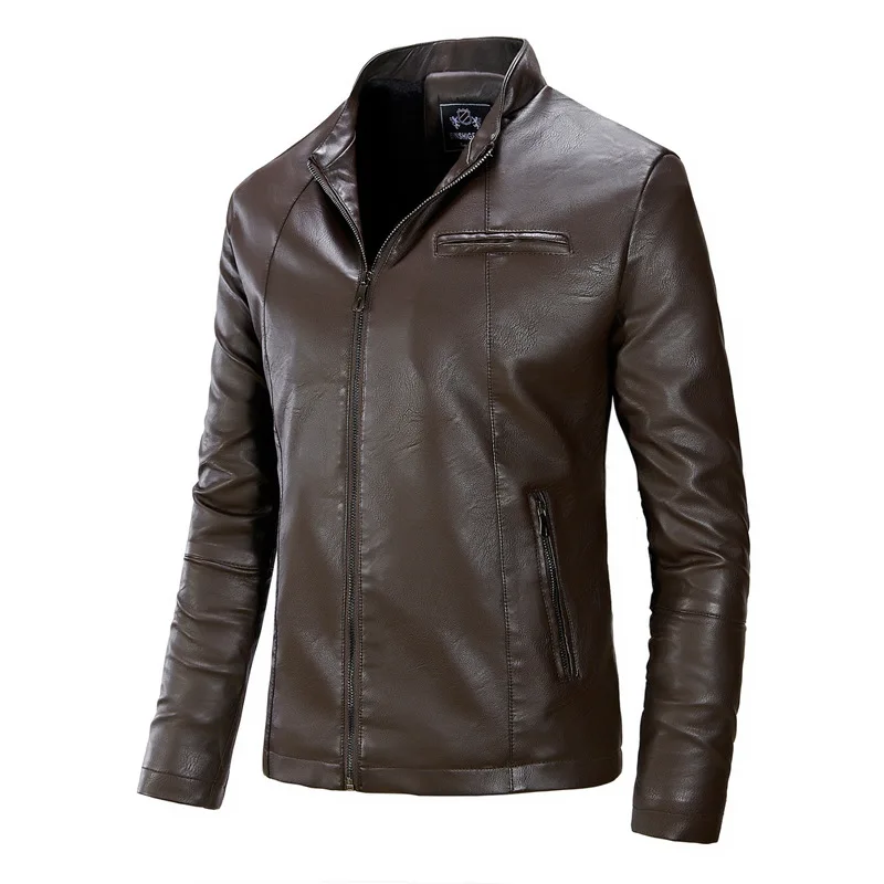 

2018 Autumn And Winter New Style High Quality Men Business Slim Fit High Quality Leather Jacket