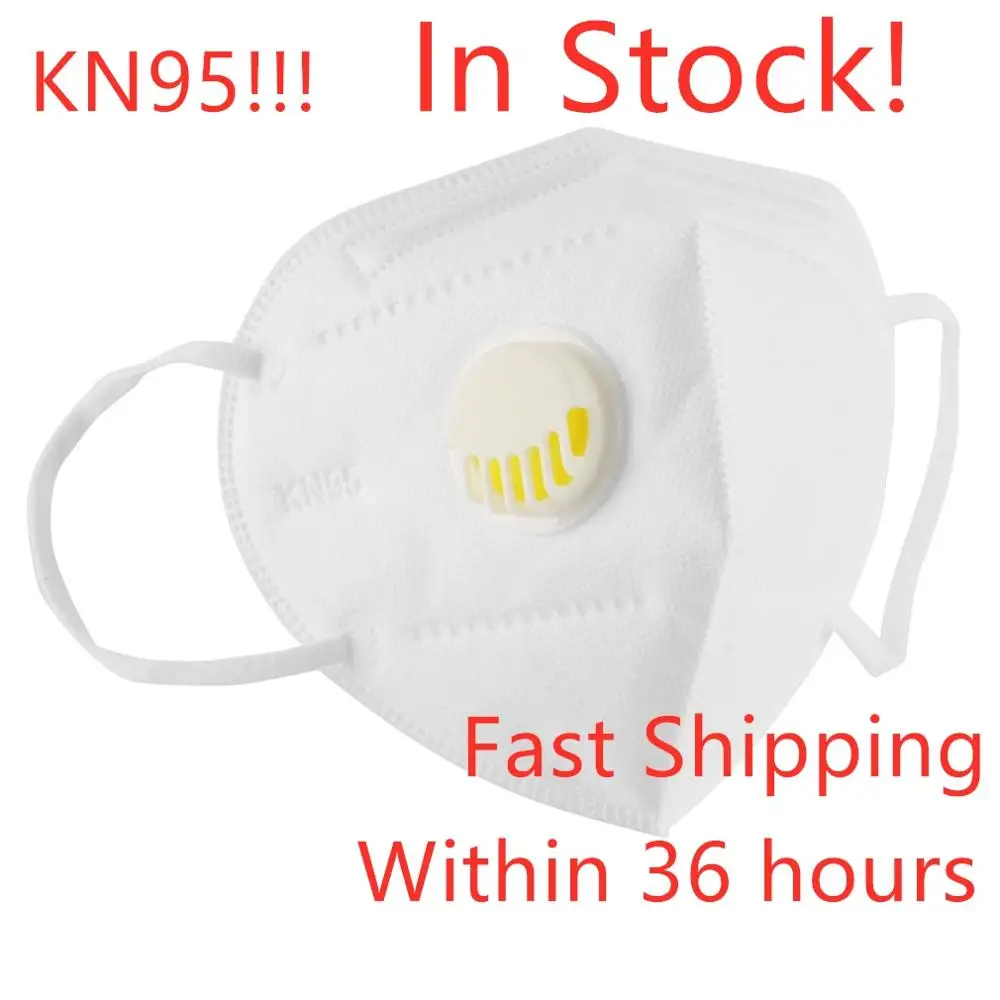 

KN95/PM2.5 protective mask With breathing valve Breathable Protective Cover Masks Disposable Face Mask Anti Dust Masks 1/10pcs