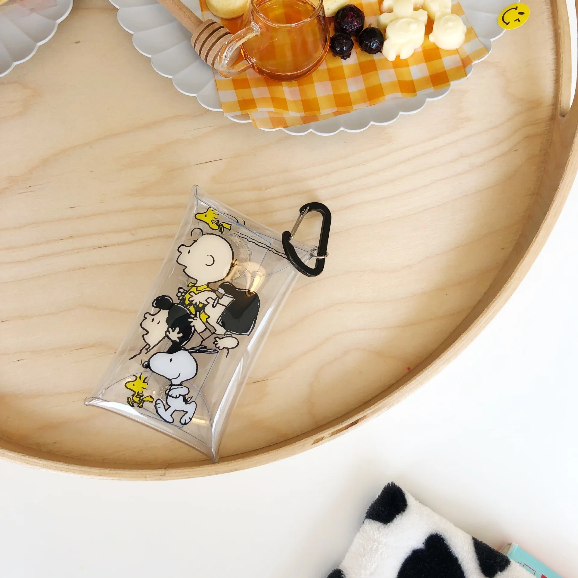 Snoopy Ins выслеживающий Горячая мультфильм Charlie прозрачный ПВХ маленький кавайный пенал карман сумка для хранения кошелек карта Упаковка обучающий инструмент для хранения