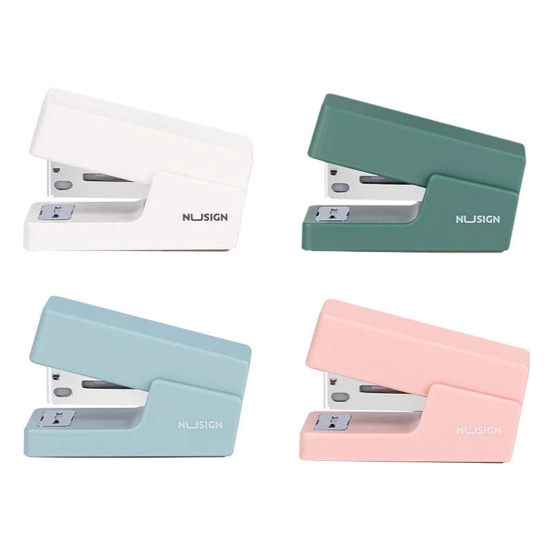 Mini Morandi Color Metal Stapler Set with 640pcs Staples 24/6 Binding Tools Stationery Office School Student Supplies F345