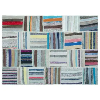 

Handmade Multicolor Vintage Patchwork Rug Area Rug 160x222 Cm-5'3''X7'3''