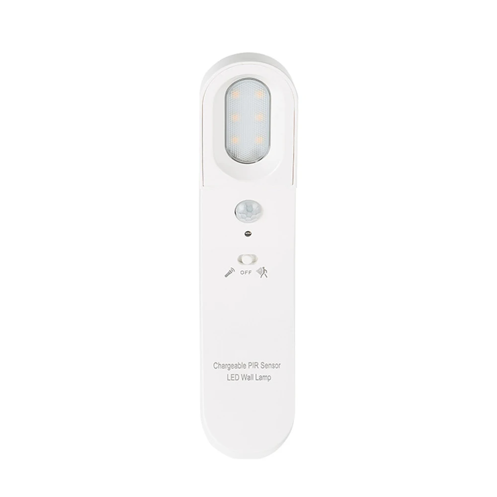 Лампа с датчиком движения встроенный USB Перезаряжаемый Аккумулятор теплое/холодное освещение индукция человеческого тела USB ночник датчик света