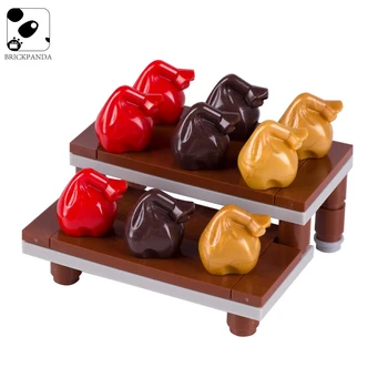 

Building Blocks Bag Accessories Purse Money Figures parts Christmas Gift Decoration bricks Friends MOC City Children Toys