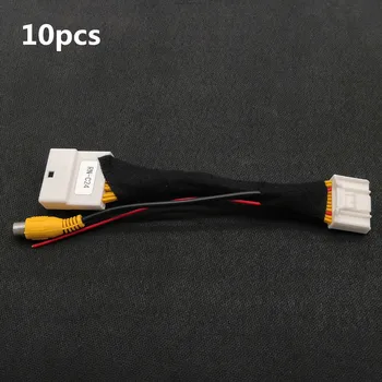 

10pcs 24Pin Original Video Input Switch Reverse Camera RCA Adapter Cable For Renault Sandero Stepway Logan 2 Lutecia Dacia Clio