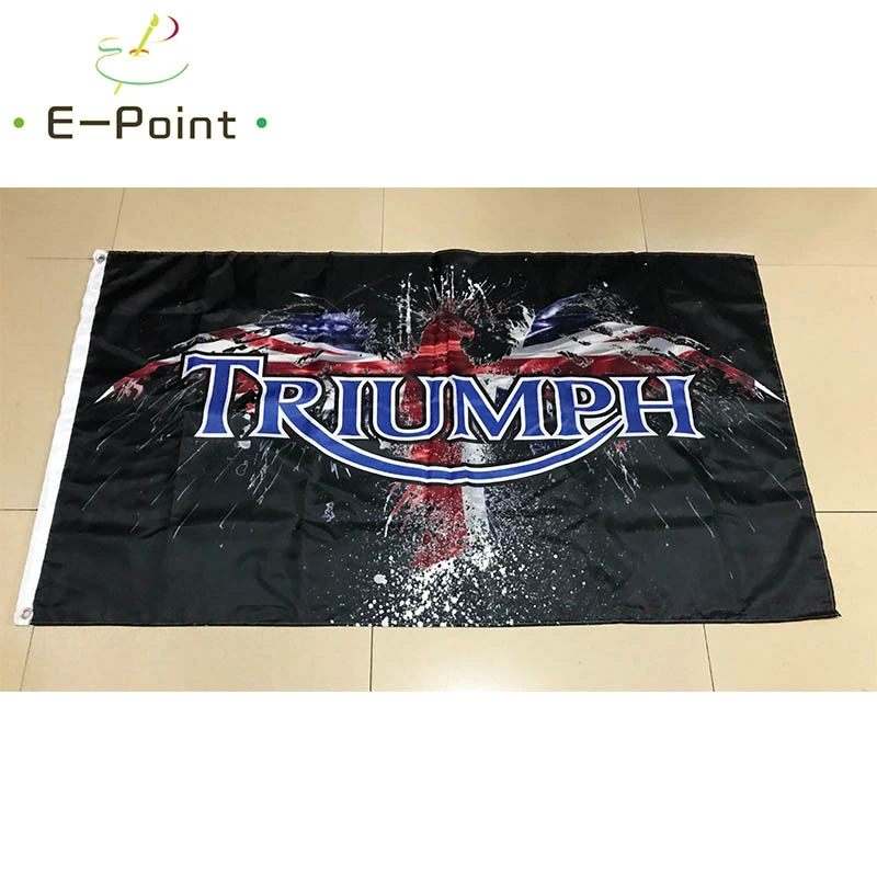 Флаг мотоцикла Triumph размер 2 фута * 3 (60*90 см) 5 футов (90*150 рождественские украшения