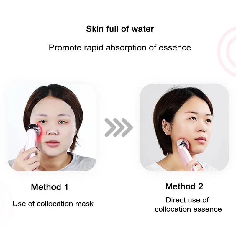 Hot and cold iontophoresis facial beauty ion rejuvenation cleansing cleansing household beauty instrument