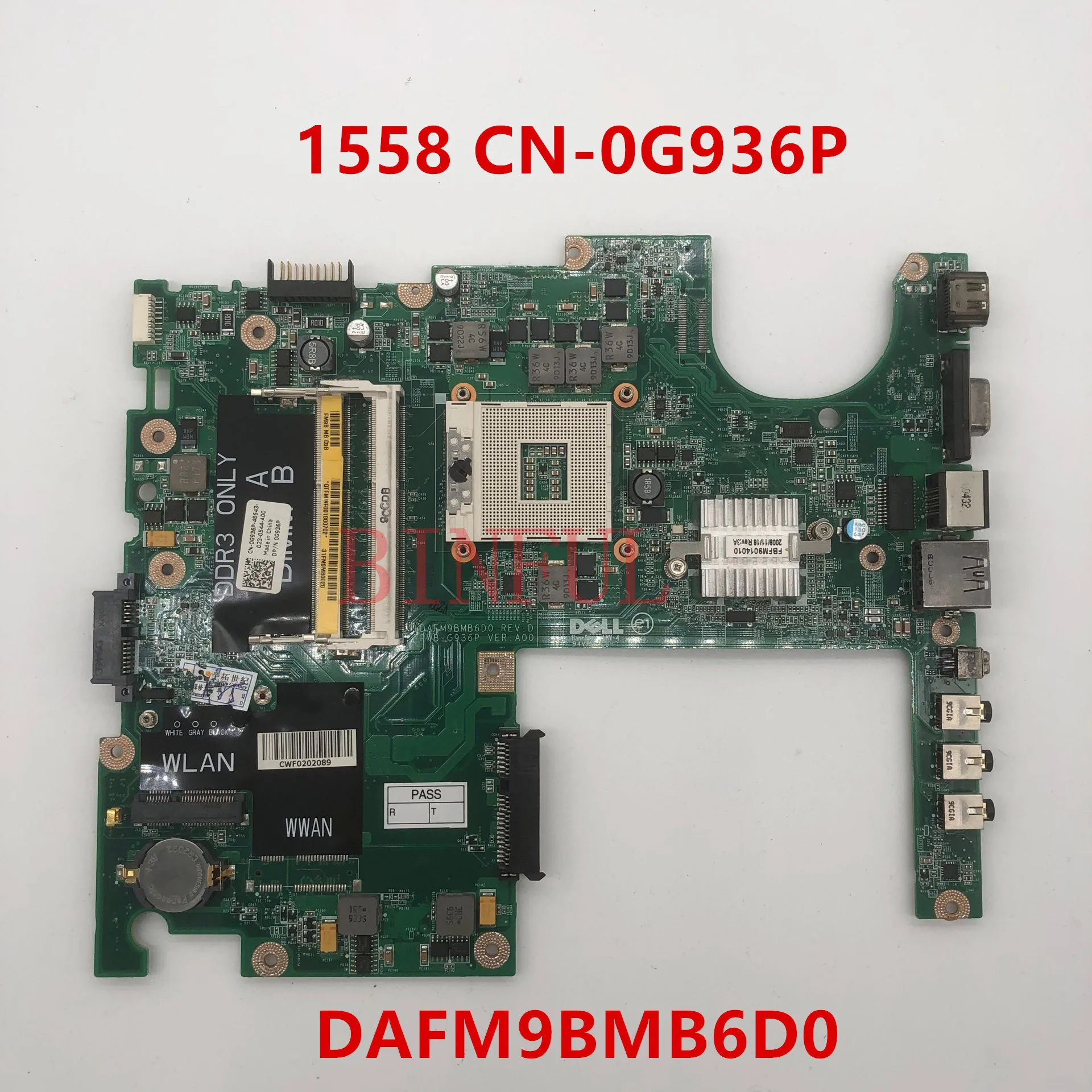 Высокое качество для 1558 CN-0G936P 0G936P DAFM9BMB6D0 материнская плата для ноутбука павильон HM57 DDR3 протестирована