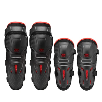 

4Pc Motorcycle Knee & Elbow Protective Pads Motocross Skating Knee Protectors Riding Protective Gears Pads Protection