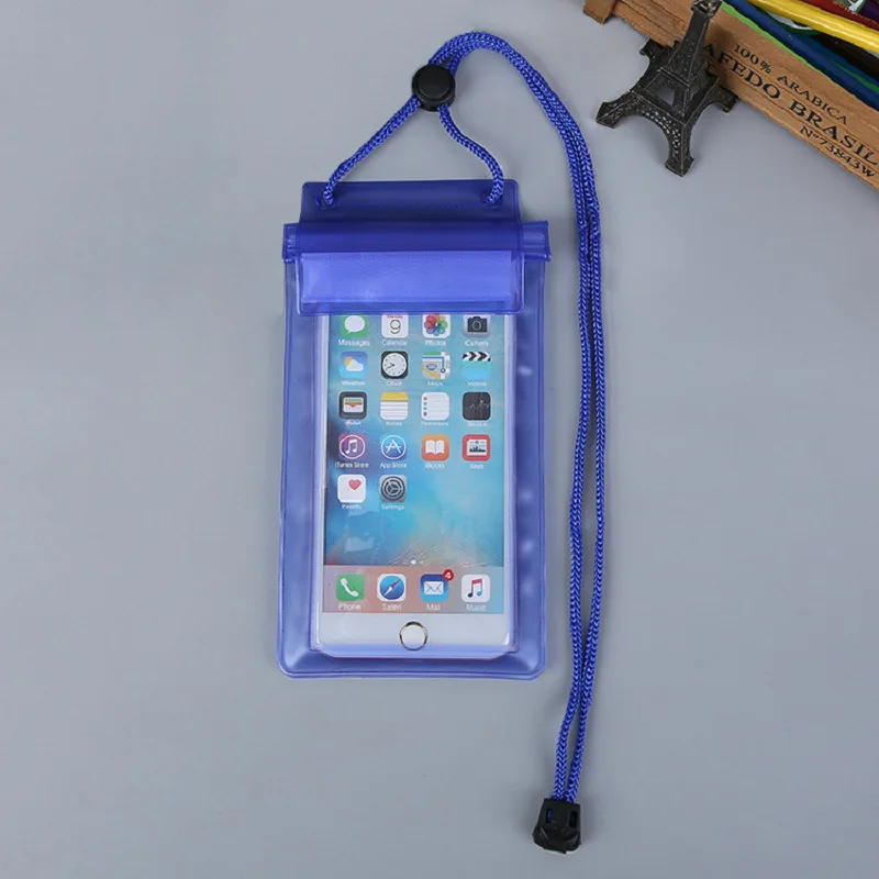 

Transparent Touch Screen Waterproof Cellphone Bag Outdoor Drifting Swimming Diving Sealed PVC Three Layer Velcro Waterproof Cove