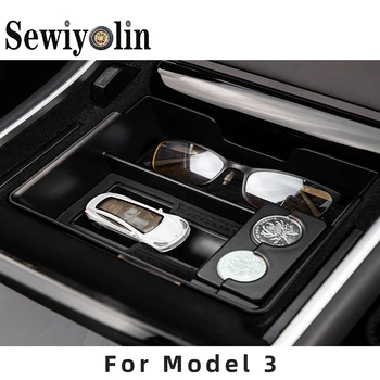 

Car Accessories Black Foal Burning Car Central Storage Armrest Box Container Holder Tray Refit Original Size for Model 3