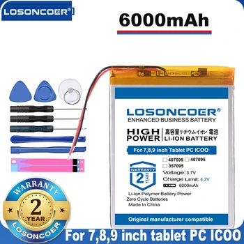 

6000mAh Polymer lithiumion 407595 Battery for 7,8,9 inch tablet PC Battery