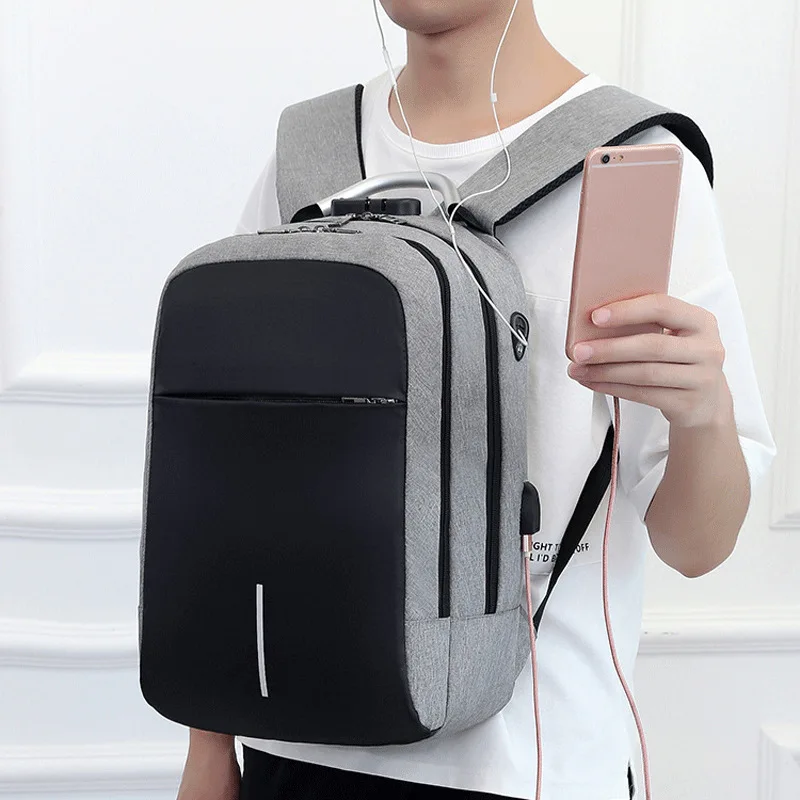 

Oxford Cloth Backpack Gift Business Advertisement School Bag Factory USB Charging Backpack