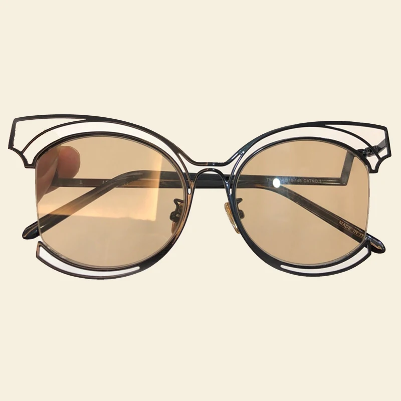 No5 Sunglasses Брендовые женские солнцезащитные очки кошачий глаз, дизайнерские, высокое качество, Oculos De Sol Feminino, винтажные, модные, солнцезащитные очки, женские оттенки - Цвет линз: No5 Sunglasses