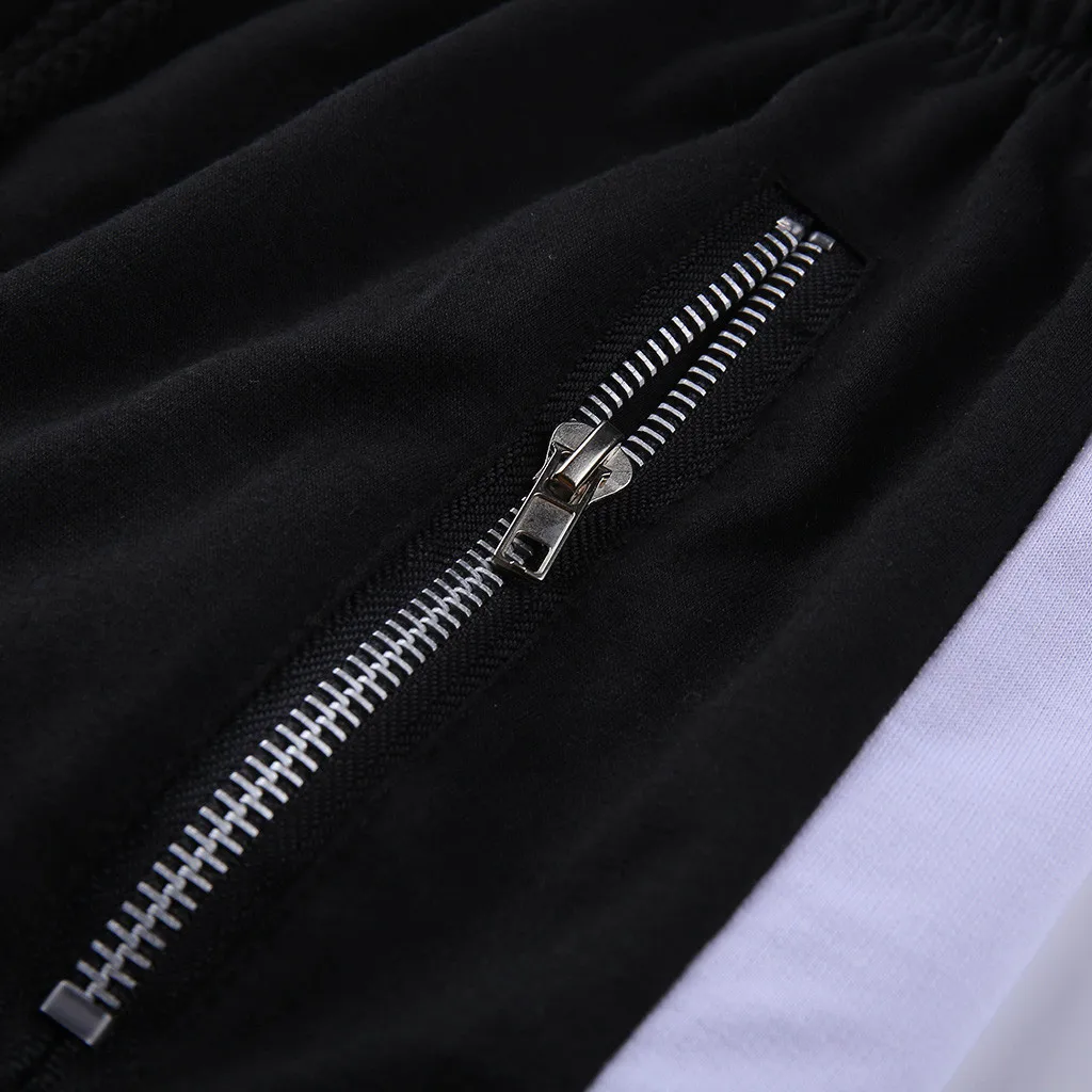 Men's Autumn tracksuit Patchwork Zipper Sweatshirt Top Pants Sets Sports Suit Tracksuit survetement homme ropa hombre