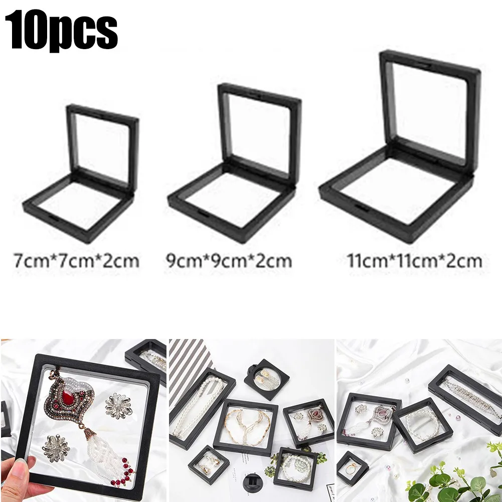 10pcs Jewelry Display Frame 3D Floating for Bracelets Rings Medallions 