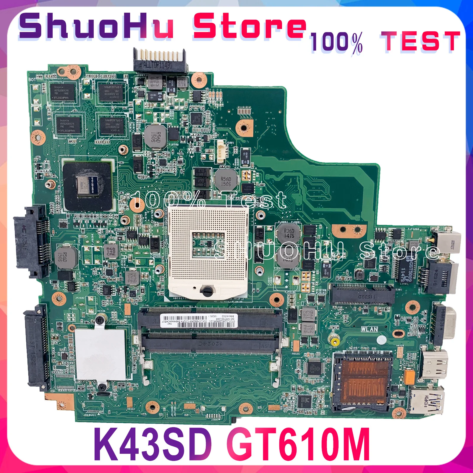 Материнская плата KEFU K43SD для ASUS A43S K43S K43E A43E K43 материнская ноутбука