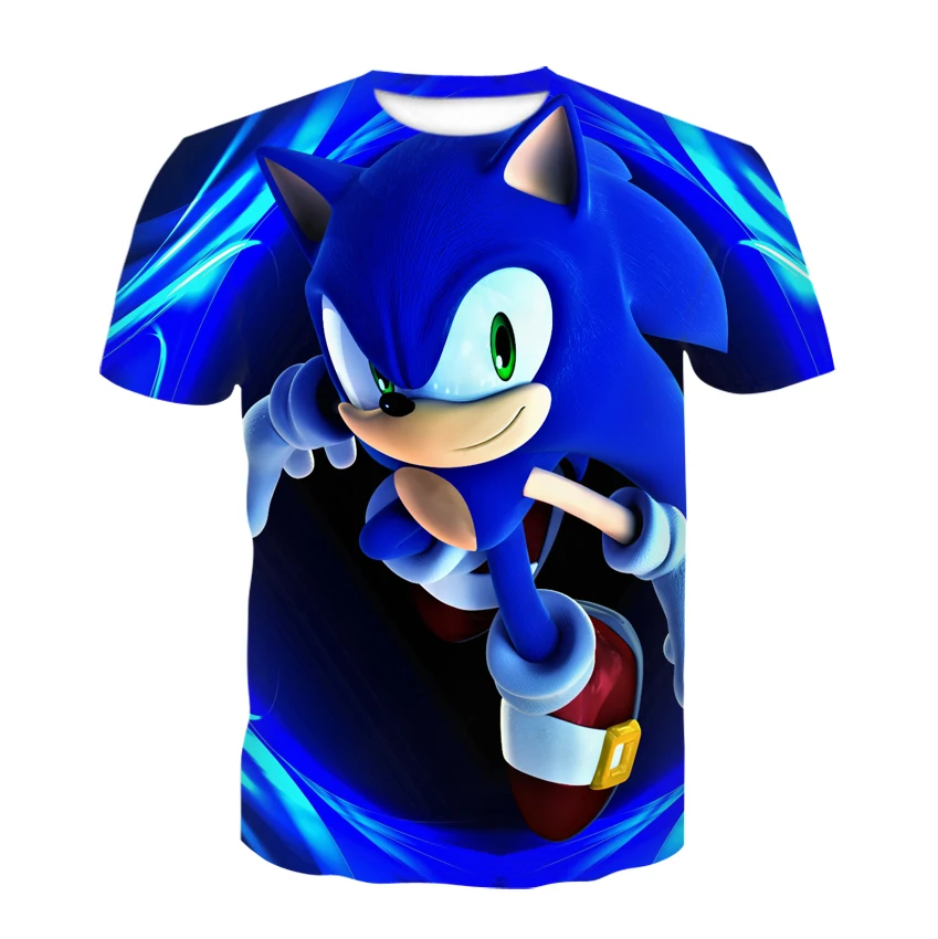 Harajuku/Детская Супер Марио sonic с принтом Одежда для девочек 3D смешные футболки