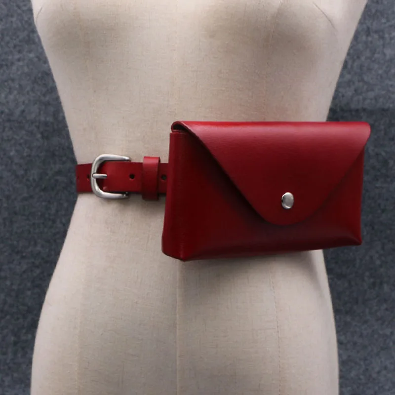 Пакет, женский ремень, спилок, кожа, модная сумка, пакет, женский тонкий, дизайнерский, для девушек, поясная сумка, через плечо, грудь, сумки для телефона - Цвет: BX255Red